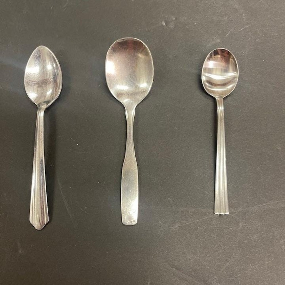 3 Antique Silver Plate Stainless Steel‎ Wm Rogers Community Demitasse Spoons SS2